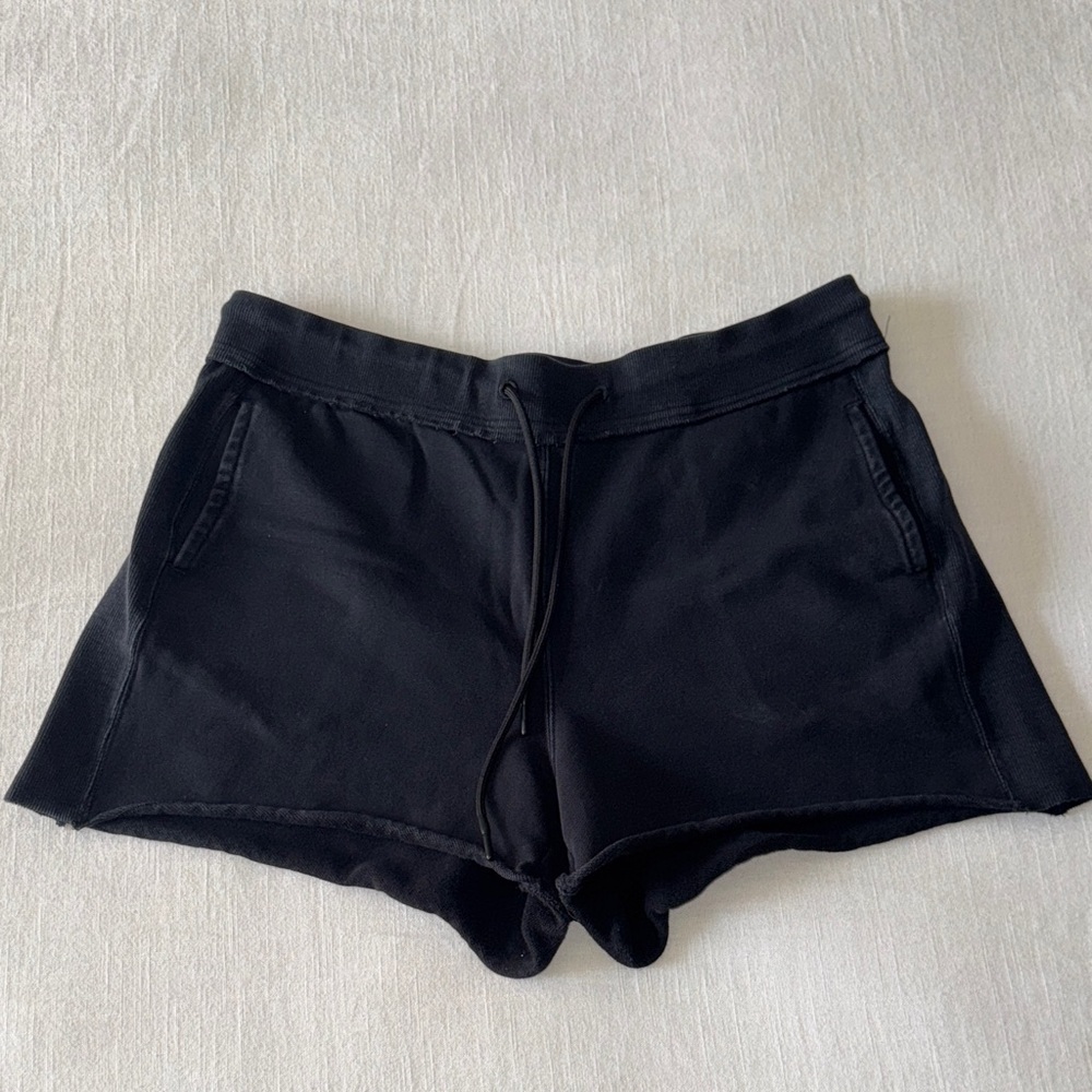 🩳🖤 EUC Women’s JoyLab Terry Cloth Shorts – Size L – Black Vintage Wash